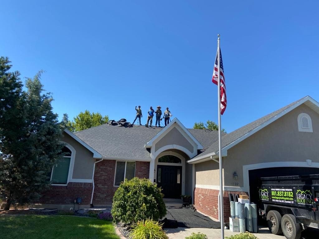 Recently completed Legacy Roofing replacement project in Clearfield