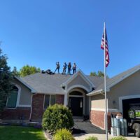 Hail damage roof restoration project completed by Legacy Roofing in Layton, Utah.